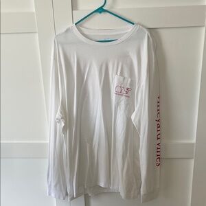 Vineyard Vines White Tee with Red Logo